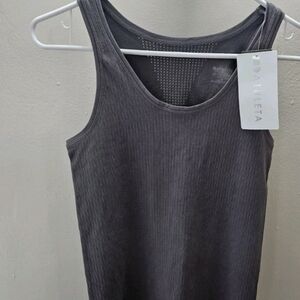 Athleta Charcoal Ribbed Tank Top